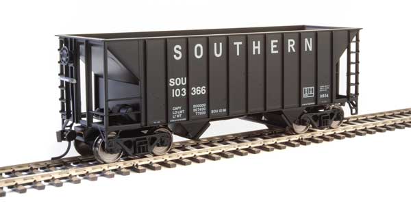  Walthers MainLine 910-6930 100 Ton 2 Bay Hopper Southern Black SOU 103366