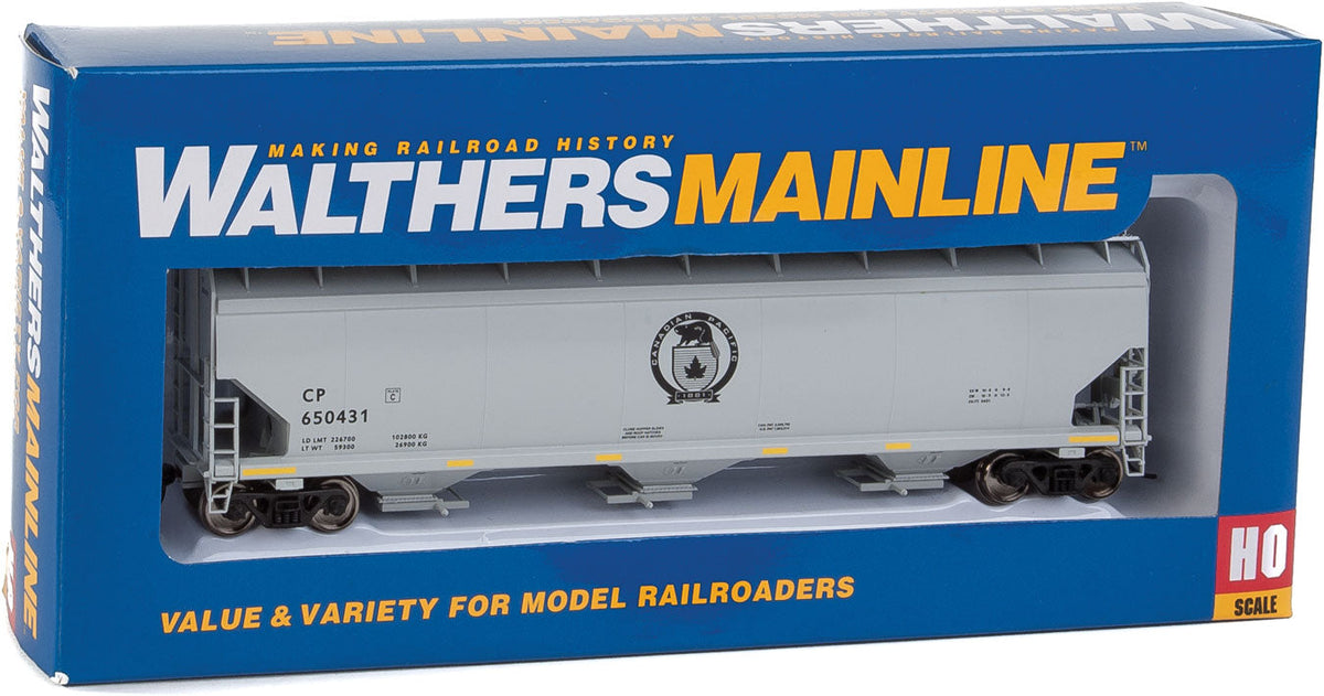  Walthers Mainline 910-7637 HO Scale 60' NSC 5150 3 Bay Covered Hopper Canadian Pacific CP 650431