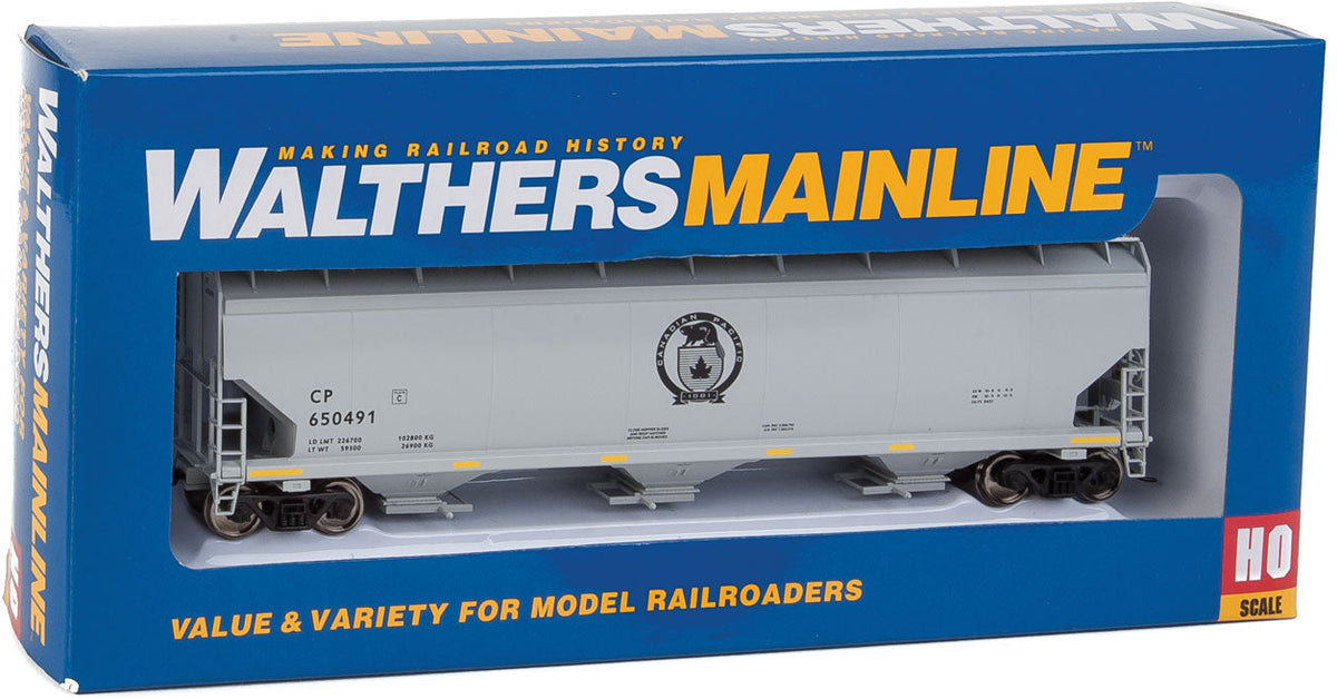  Walthers Mainline 910-7640 HO Scale 60' NSC 5150 3 Bay Covered Hopper Canadian Pacific CP 650491