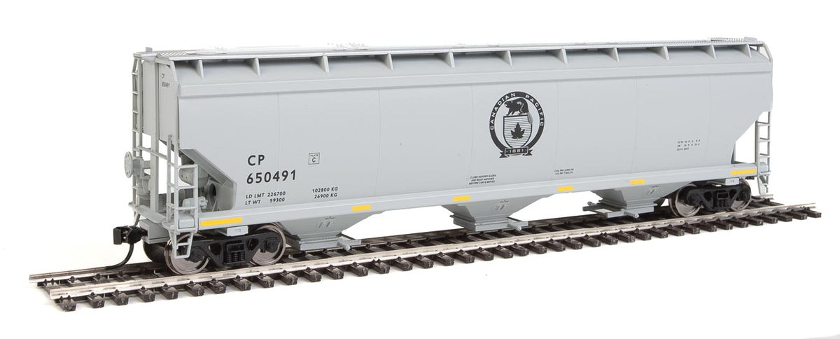  Walthers Mainline 910-7640 HO Scale 60' NSC 5150 3 Bay Covered Hopper Canadian Pacific CP 650491