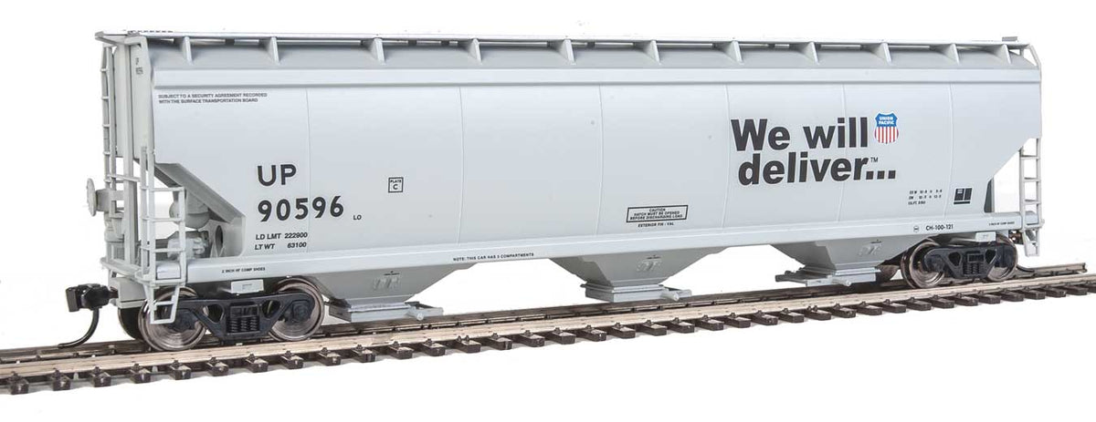  Walthers Mainline 910-7679 HO Scale 60' NSC 5150 3 Bay Covered Hopper Union Pacific UP 90596 - USED