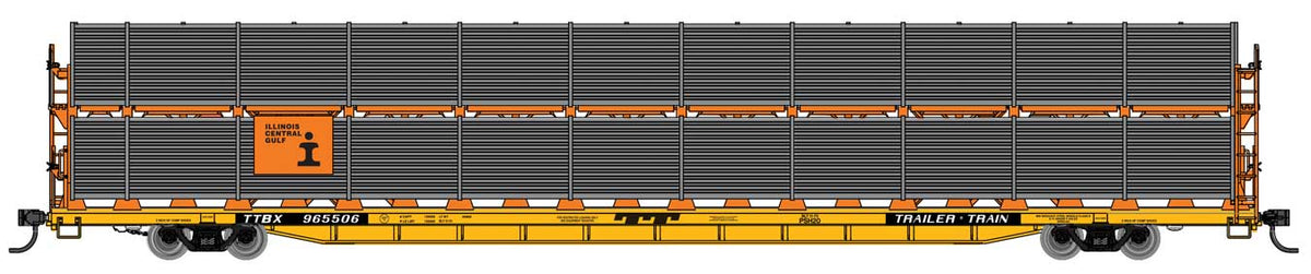  Walthers Mainline 910-8113 HO Scale 89' Bi-Level Shielded Auto Rack Illinois Central Gulf ICG 965506