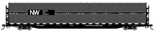  Walthers Mainline 910-8124 HO Scale 89' Bi-Level Shielded Auto Rack Norfolk & Western NW 412053