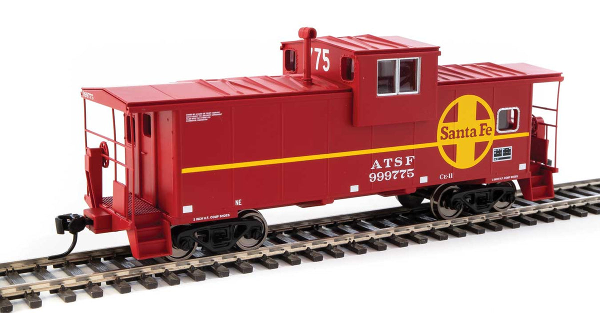  Walthers Mainline 910-8708 HO Scale Extended Wide Vision Caboose Santa Fe ATSF 999775