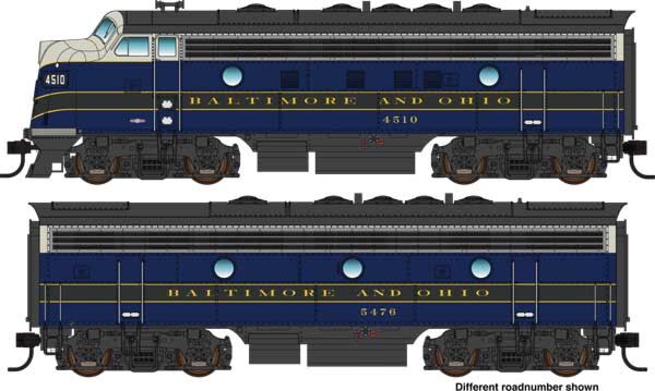  Walthers Mainline 910-9950 HO Scale EMD F7A-B Diesel Set Baltimore & Ohio B&O 4256/5486