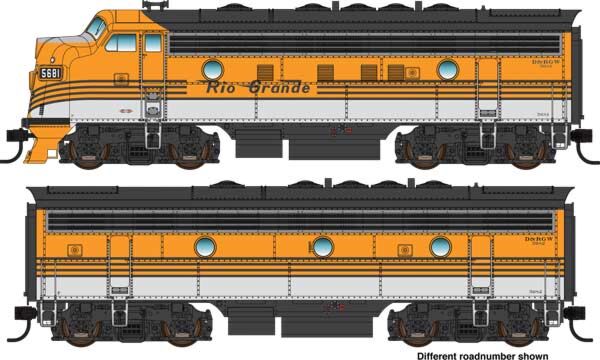  Walthers Mainline 910-9954 HO Scale EMD F7A-B Diesel Set Rio Grande D&RGW 5714/5713